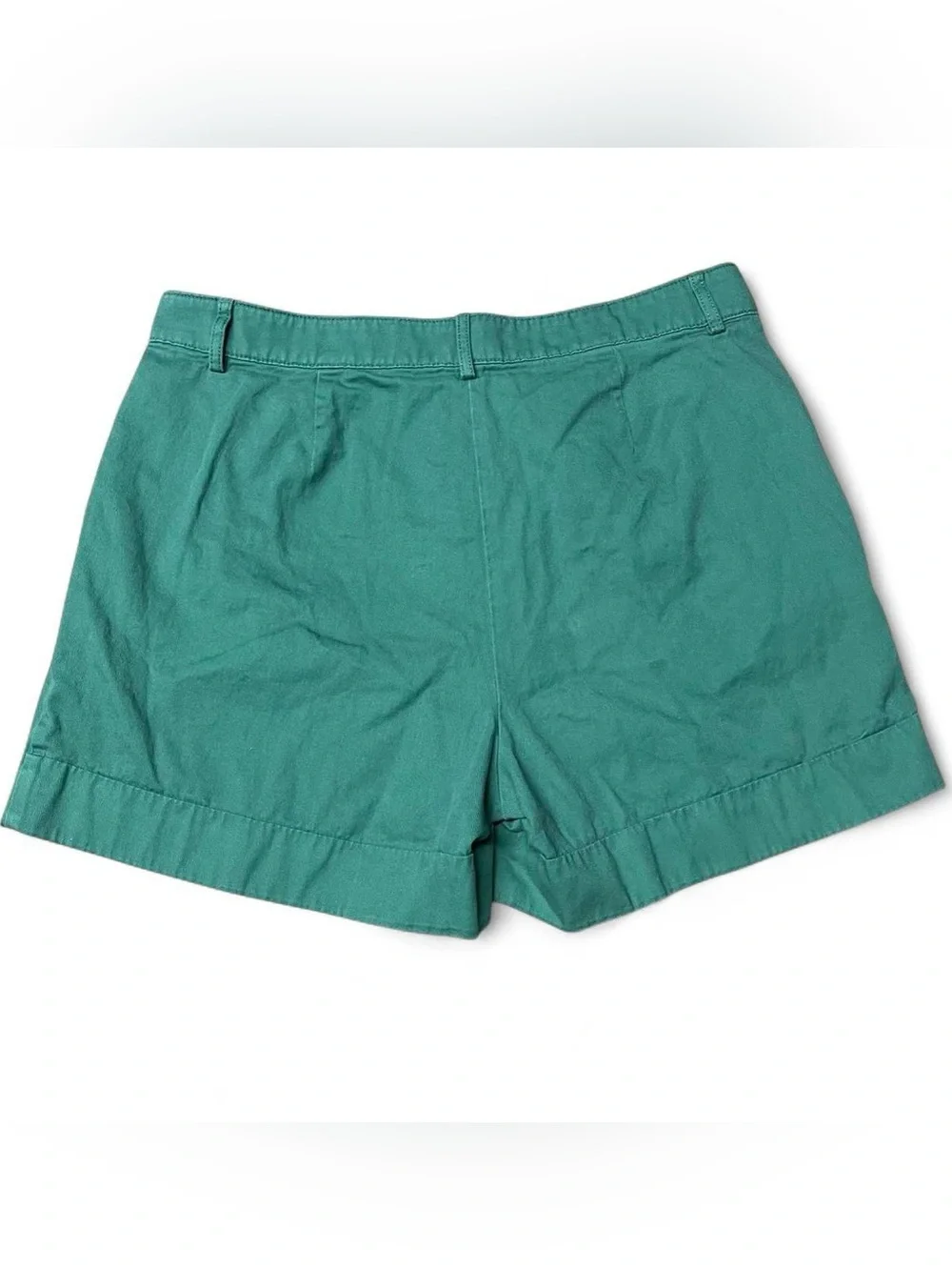 J. Crew Pleated Shorts Green Women's Size 14 Pockets Summer Preppy Mom